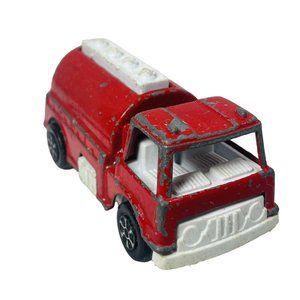 Vintage 1970 Tootsie Toy Red White Die Chemical Truck Push Roll Kid 4 Inch Car